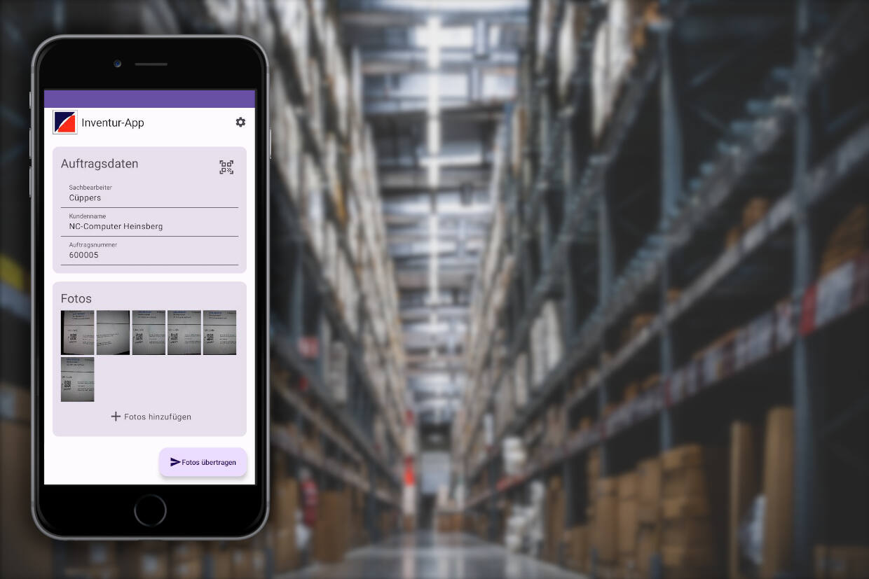 Inventory App: QR code scanning for order picking