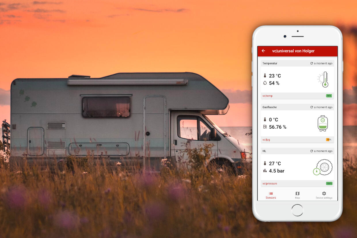 Smart Caravan App: vehicle monitoring on a phone